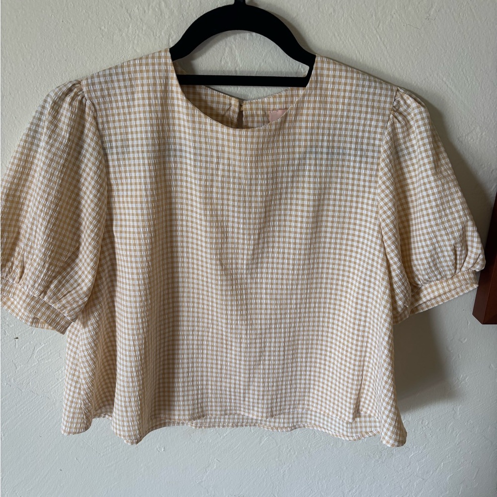 Lisa says gah gingham blouse